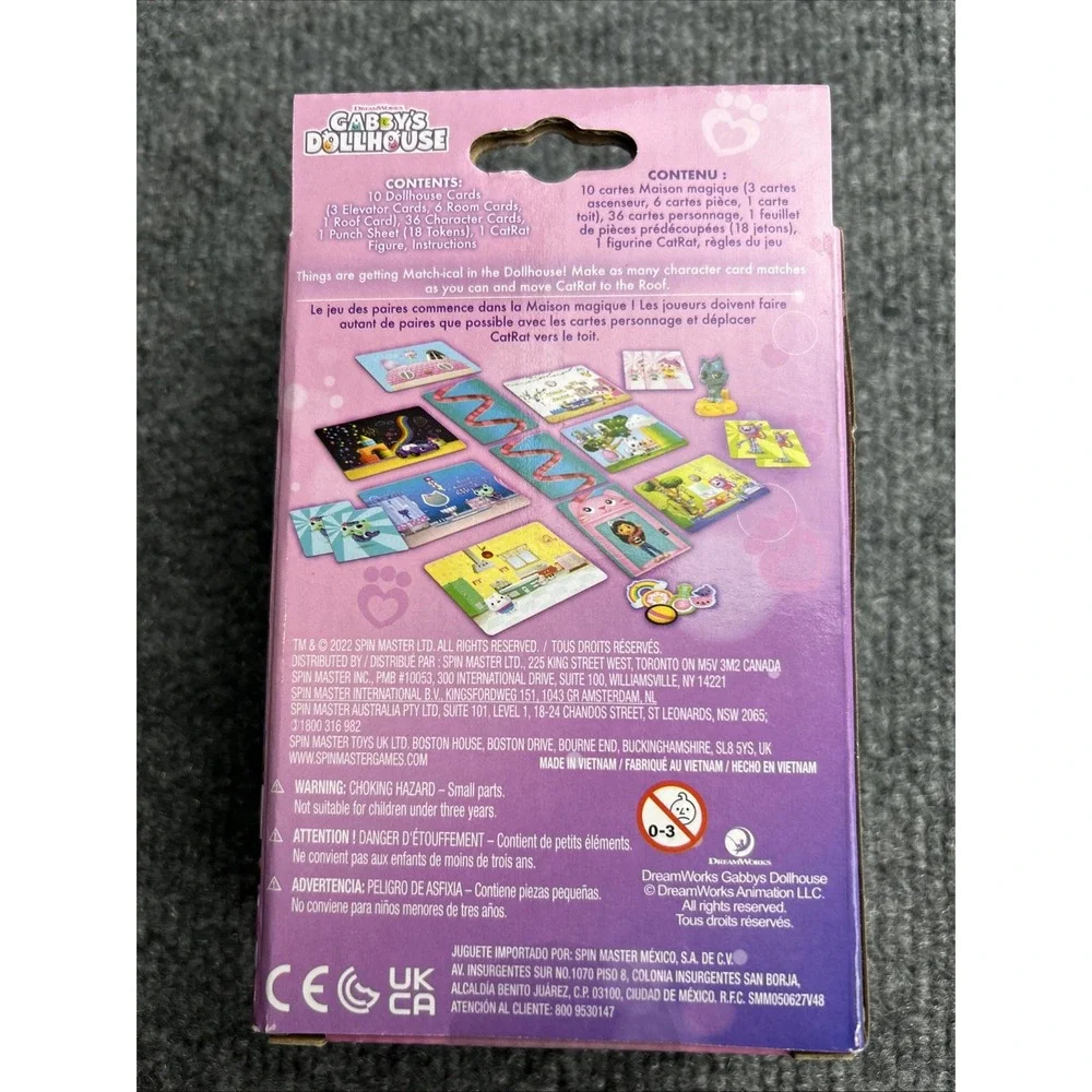 Gabby's‎ Dollhouse Game Blue Cat Collectible Figure Match Card Game Netflix New